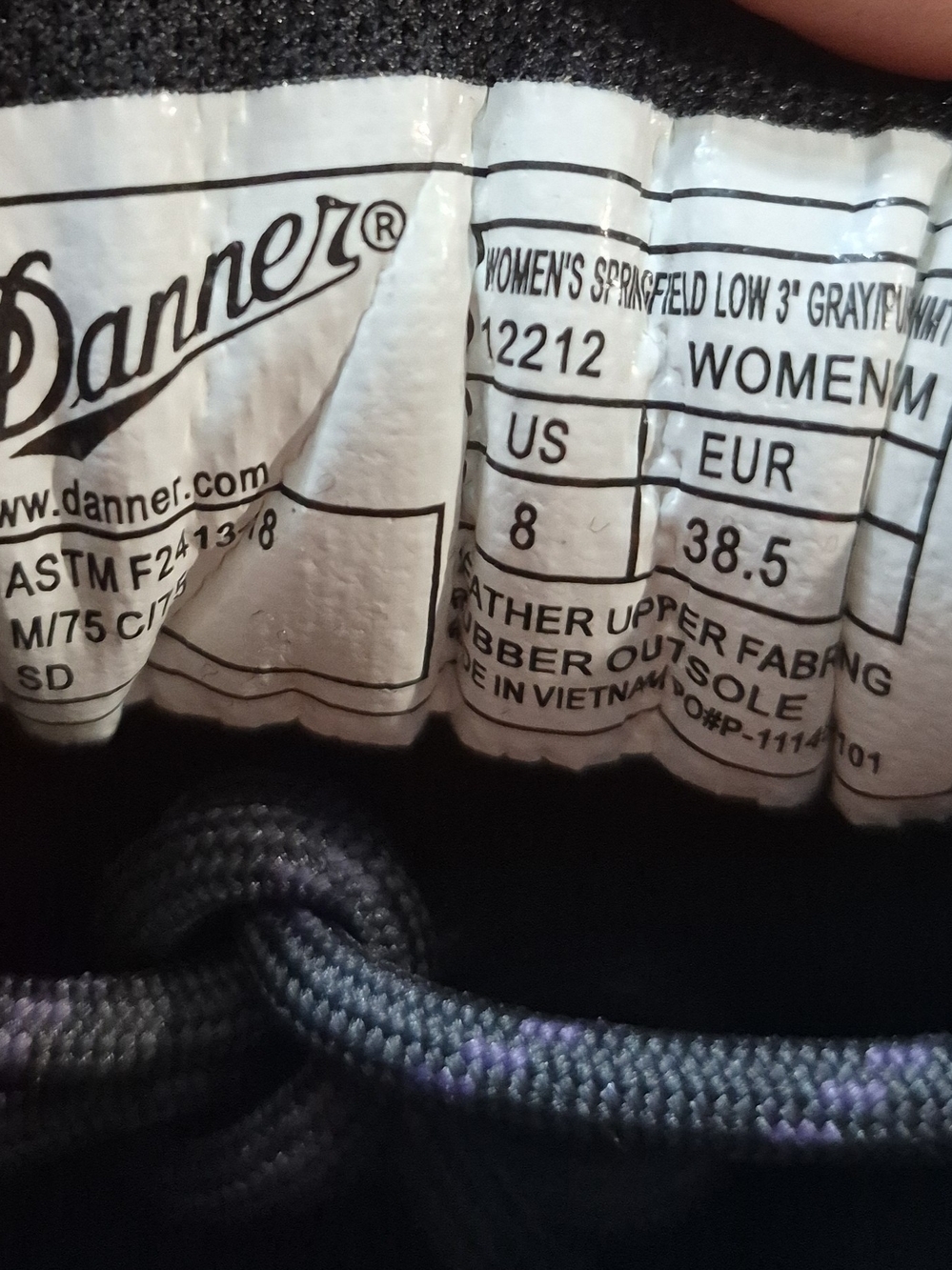 Danner Women's Springfield Low 3" Gray/Purple ESD Composite Toe (NMT) W8 NEW - Picture 10 of 12